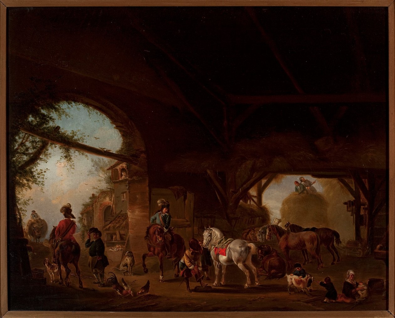Genreszene auf einem Gutshof von Philips Wouwerman