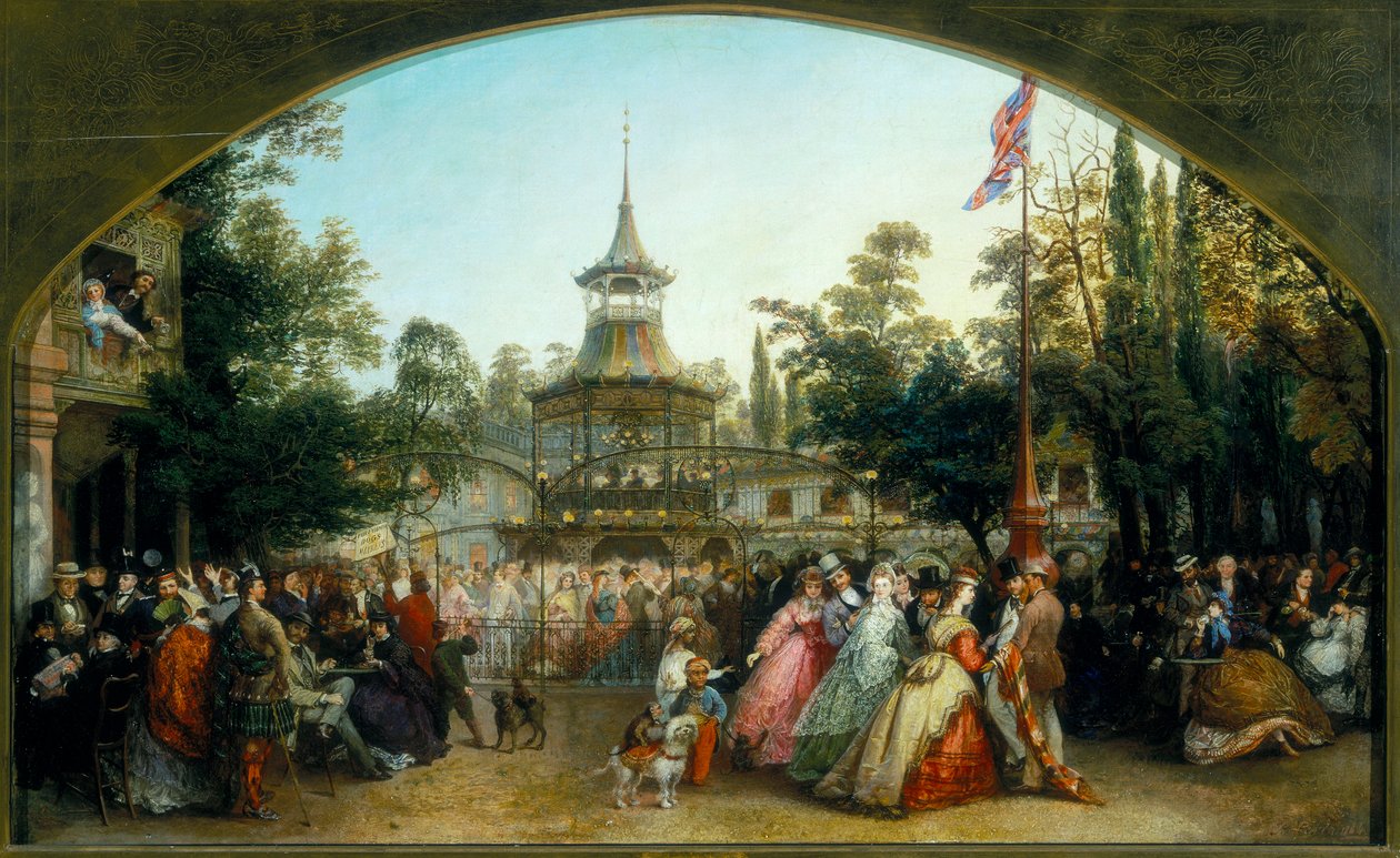 Die Tanzplattform in den Cremorne Gardens, 1864 von Phoebus Levin