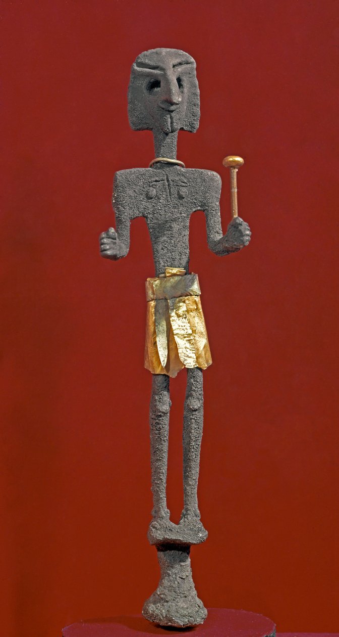 Phönizische Kunst: Statuette einer Gottheit aus Silber und Gold von Phoenician Phoenician