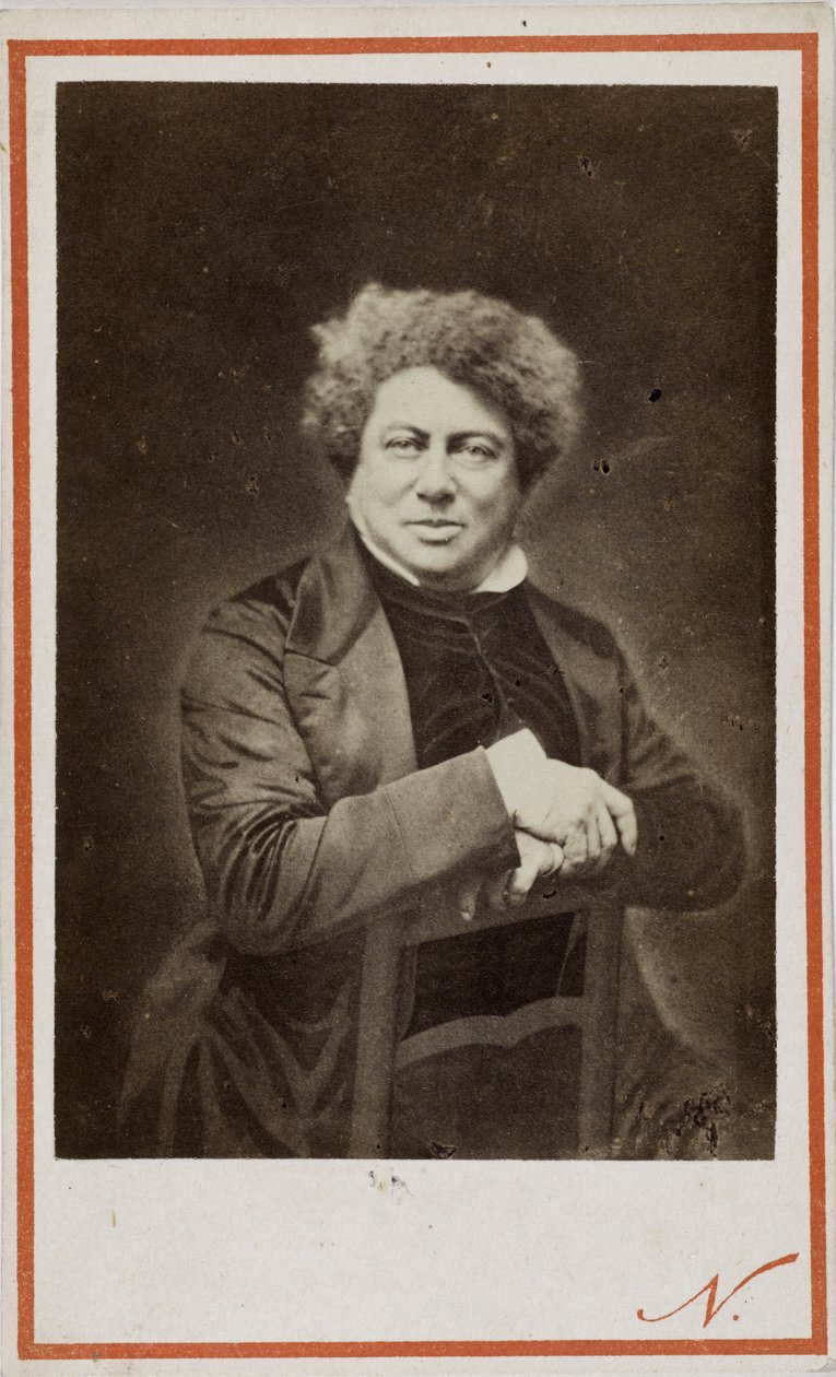 Der Autor Alexandre Dumas père 1802-1870 von Photo studio Nadar.