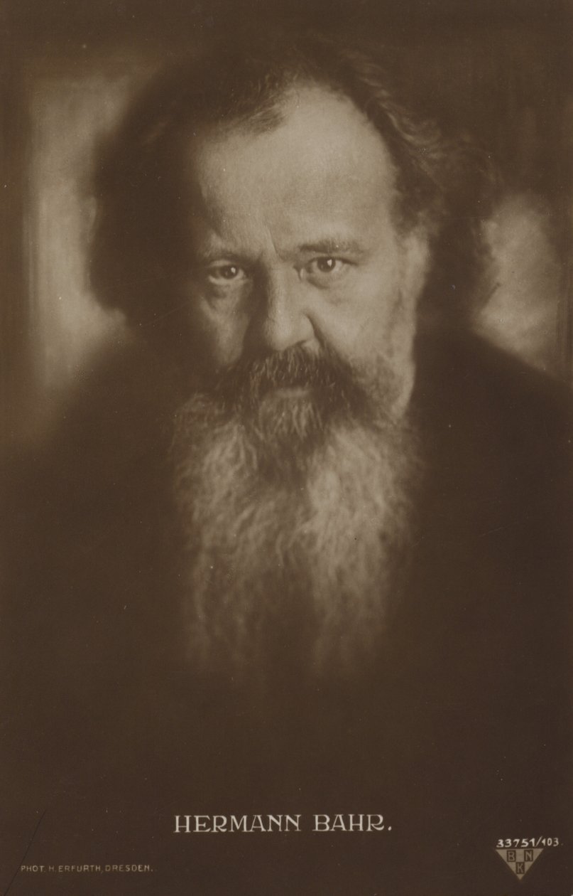 Hermann Bahr, österreichischer Autor und Dramatiker von Photographer Austrian