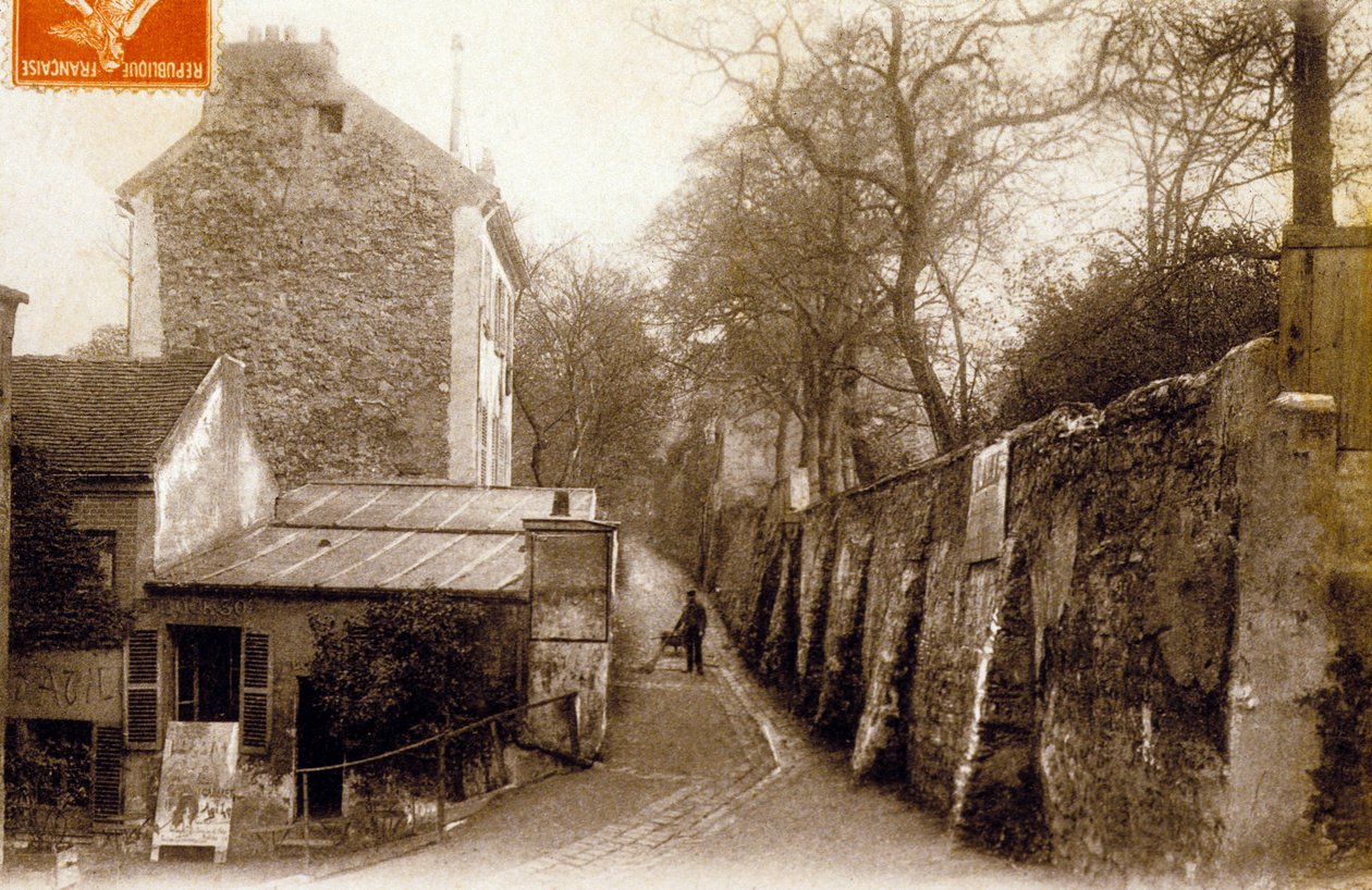 St Vincent Straße, Montmartre, Paris, um 1900 von Photographer French
