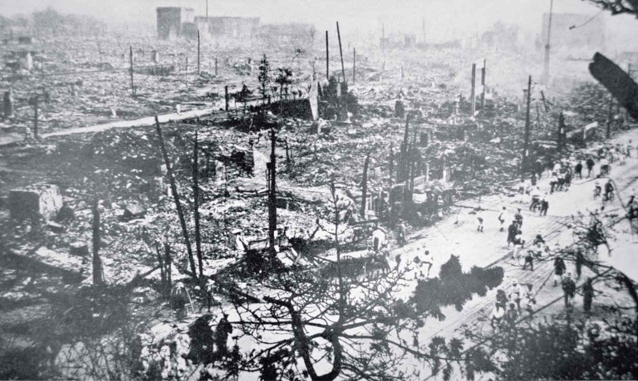 Tokio nach dem Kanto-Erdbeben von Photographer Japanese