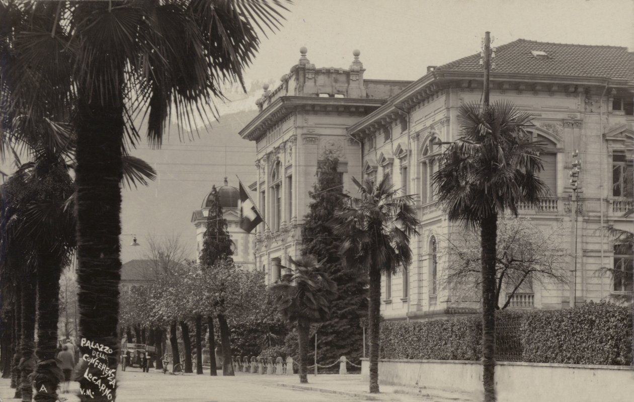 Konferenzpalast, in dem der Locarno-Vertrag 1925 unterzeichnet wurde von Photographer Swiss