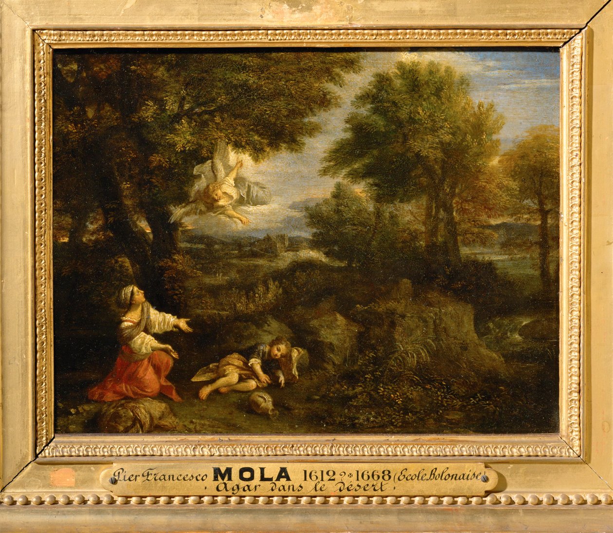 Der Engel erscheint Hagar in der Wüste von Pier Francesco Mola