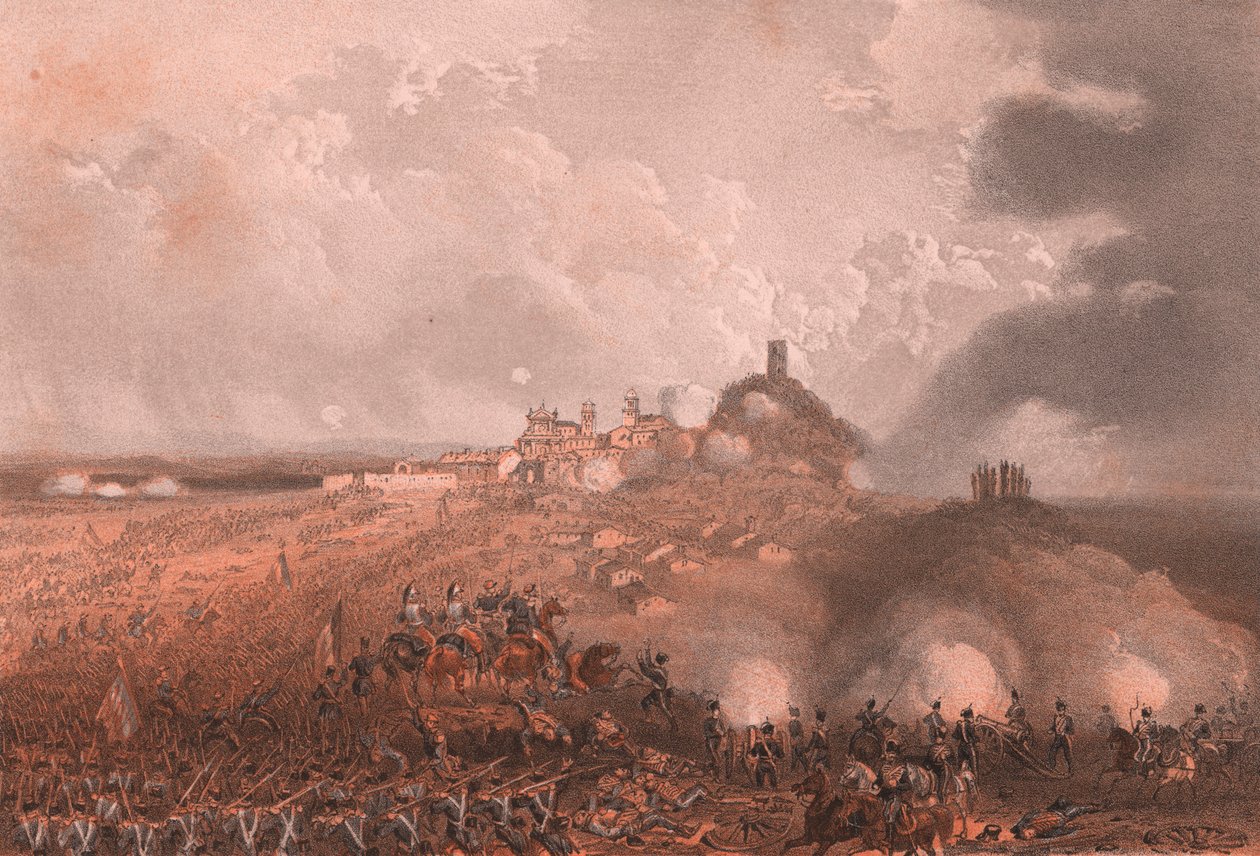 Angriff der Franzosen bei Solferino, Lombardei von Blaise Nicolas Le Sueur