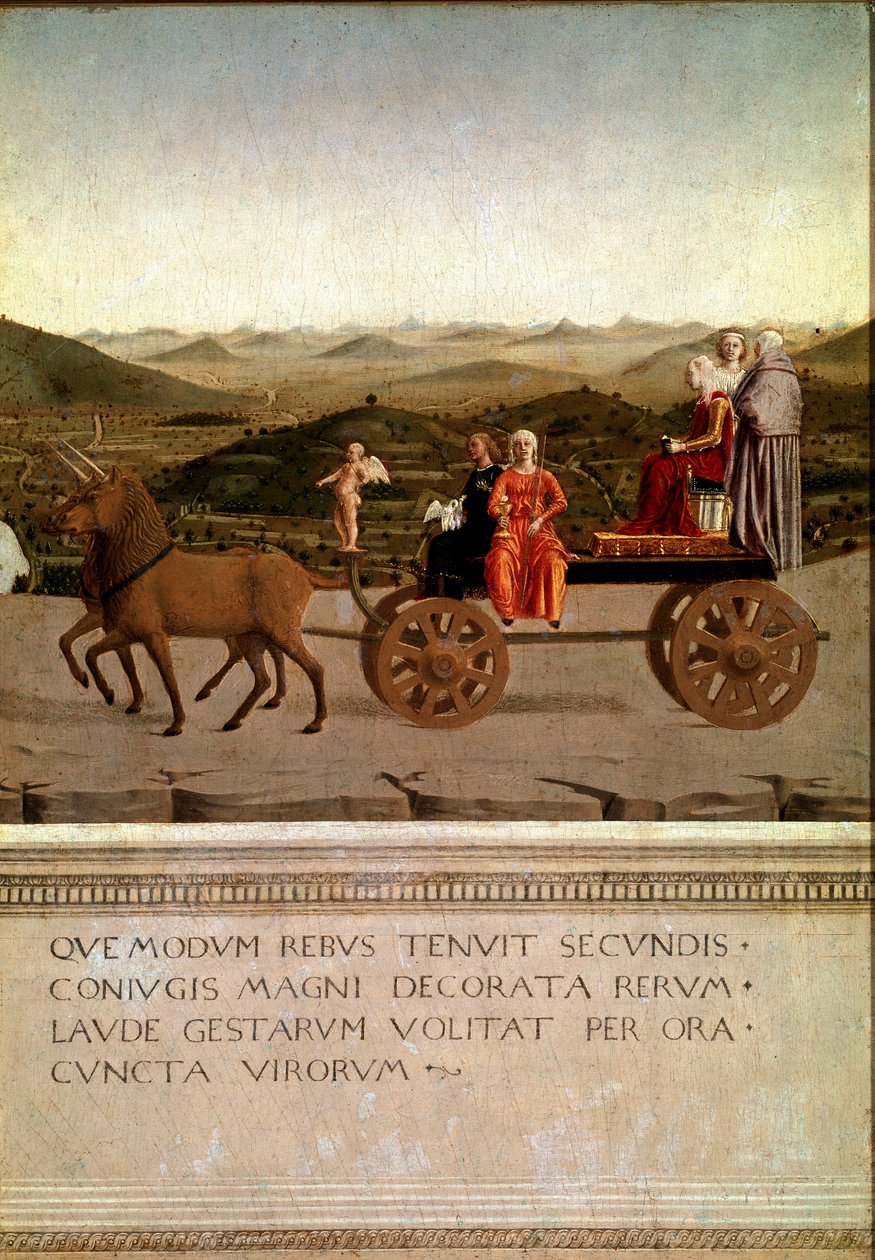 Diptychon des Triumphs von Federico da Montefeltro und Battista Sforza (Detail) von Piero della Francesca
