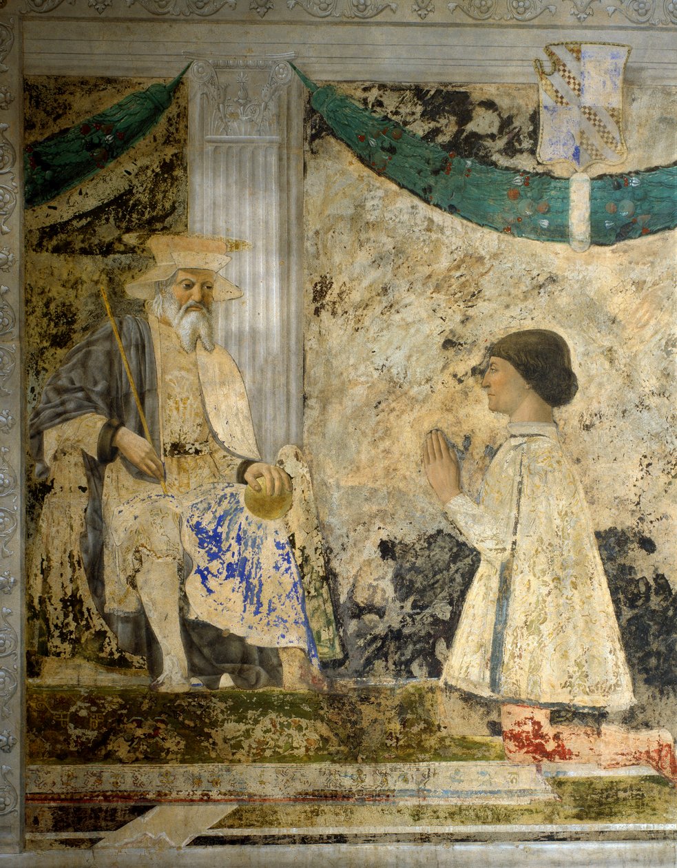 Porträt von Sigismondo Pandolfo Malatesta im Gebet vor San Sigismondo von Piero della Francesca