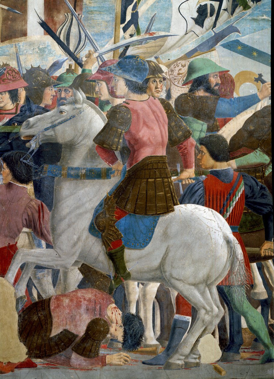 Die Legende vom Wahren Kreuz, die Schlacht von Heraklius und Chosroes (Detail) von Piero della Francesca