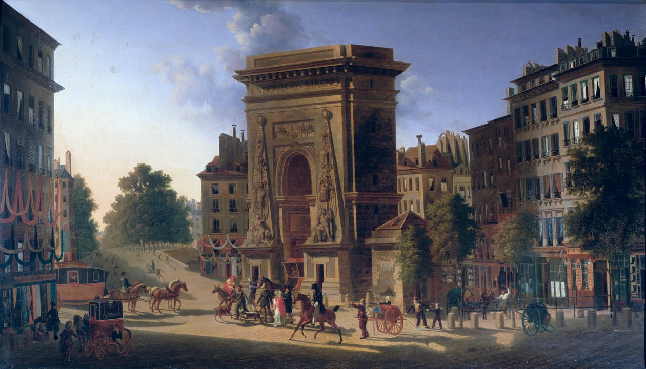 Ansicht der Porte St. Denis und des Boulevard de Bonne Nouvelle von Pierre Alexandre Pau de Saint Martin
