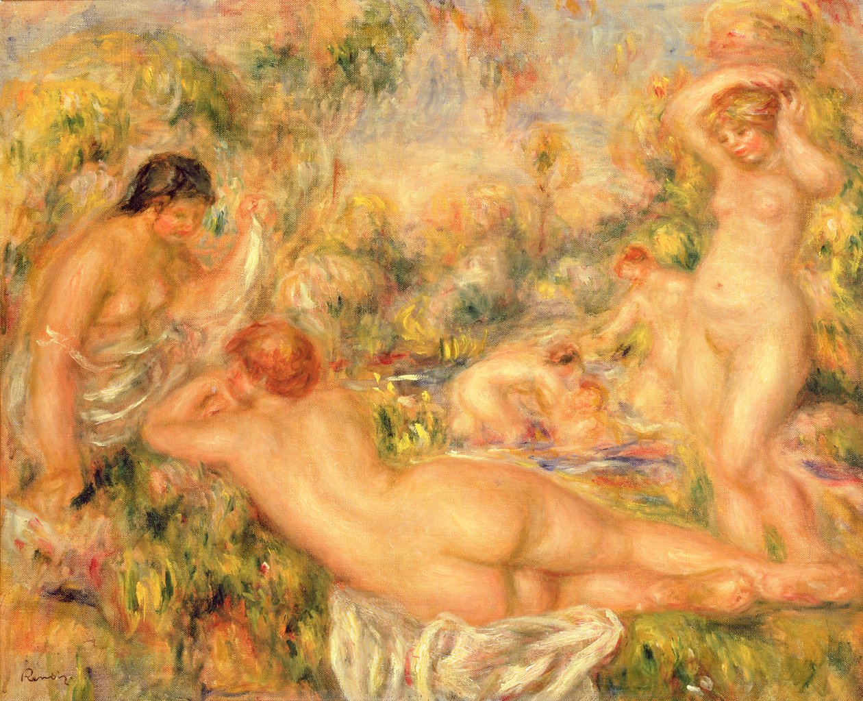 Gruppe von Badenden, 1918 von Pierre Auguste Renoir