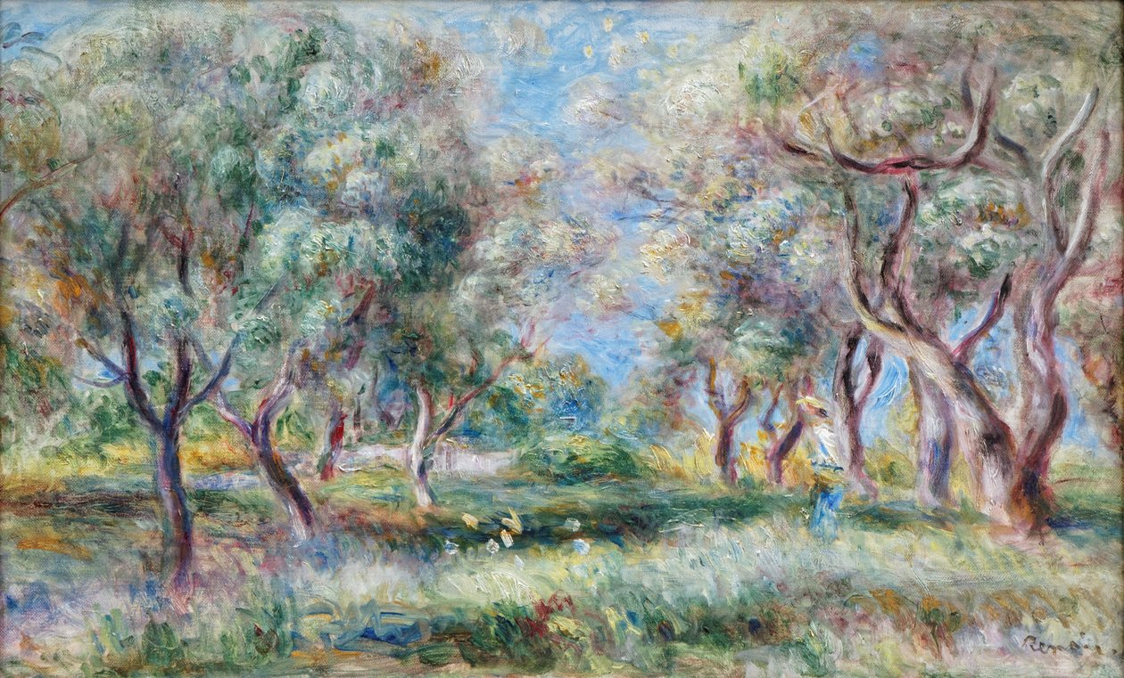 Die Olivenbäume von Cagnes von Pierre Auguste Renoir