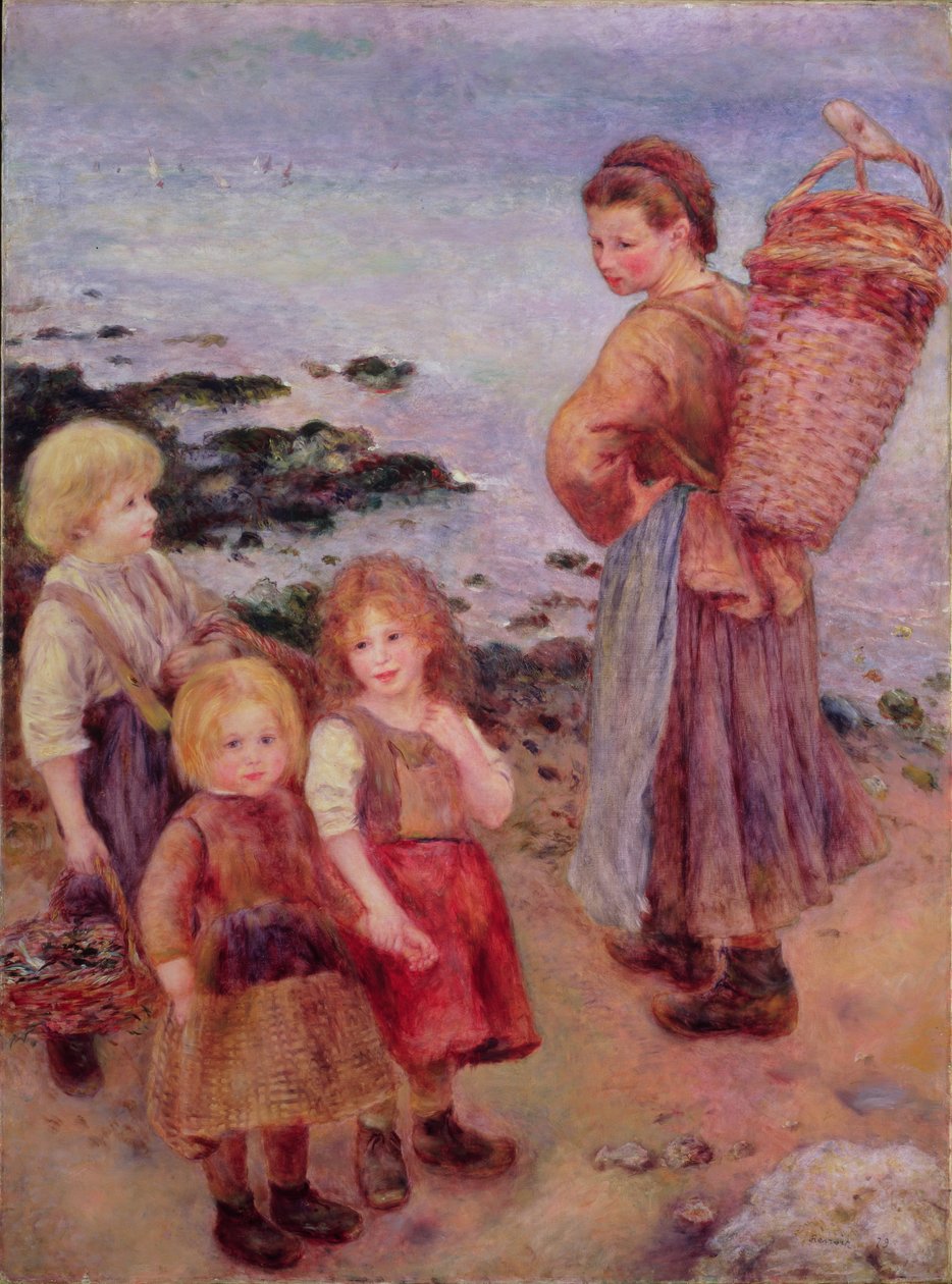 Muschelfischer in Berneval, 1879 von Pierre-Auguste Renoir