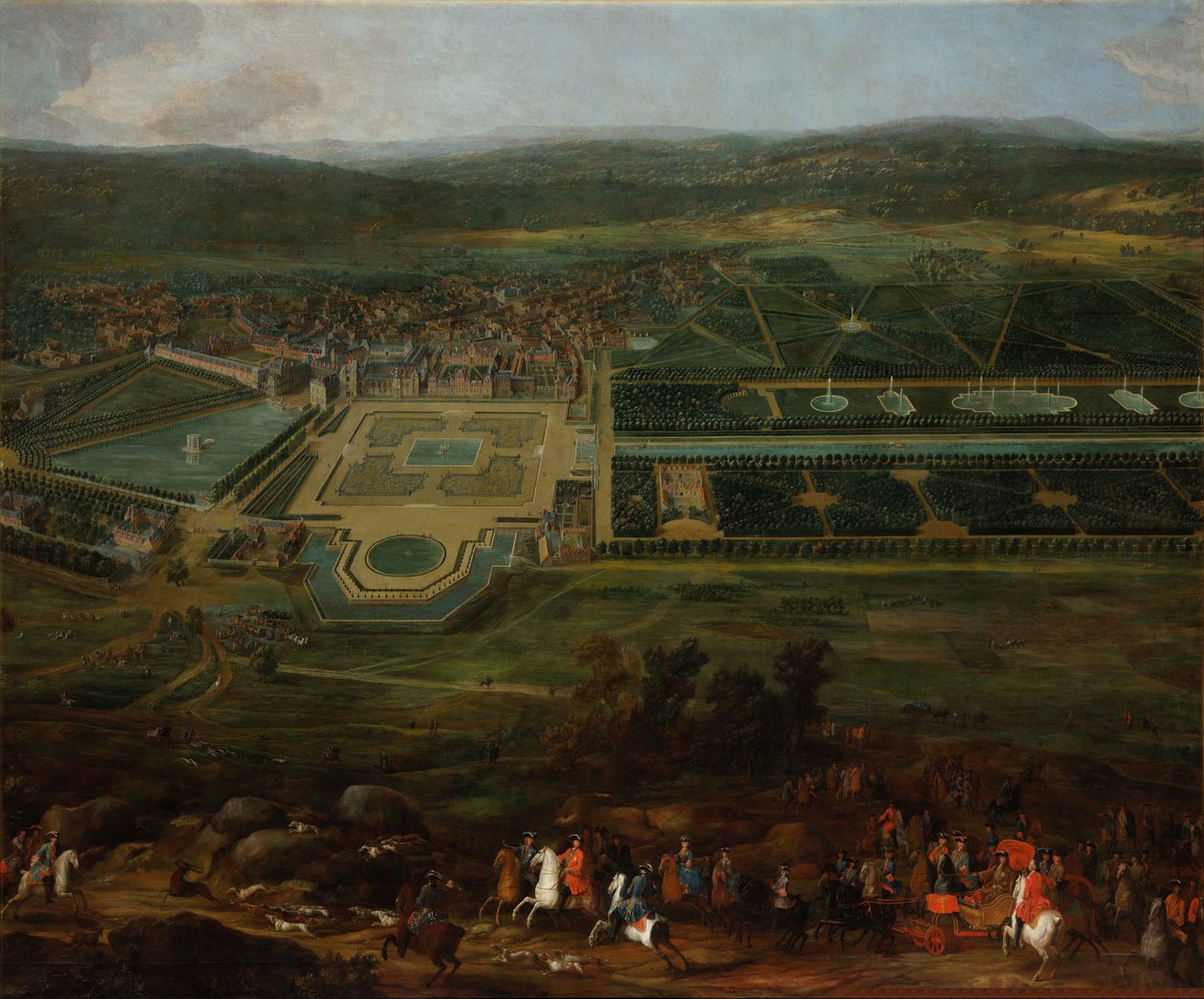 Ansicht des Schlosses von Fontainebleau von Pierre-Denis Martin