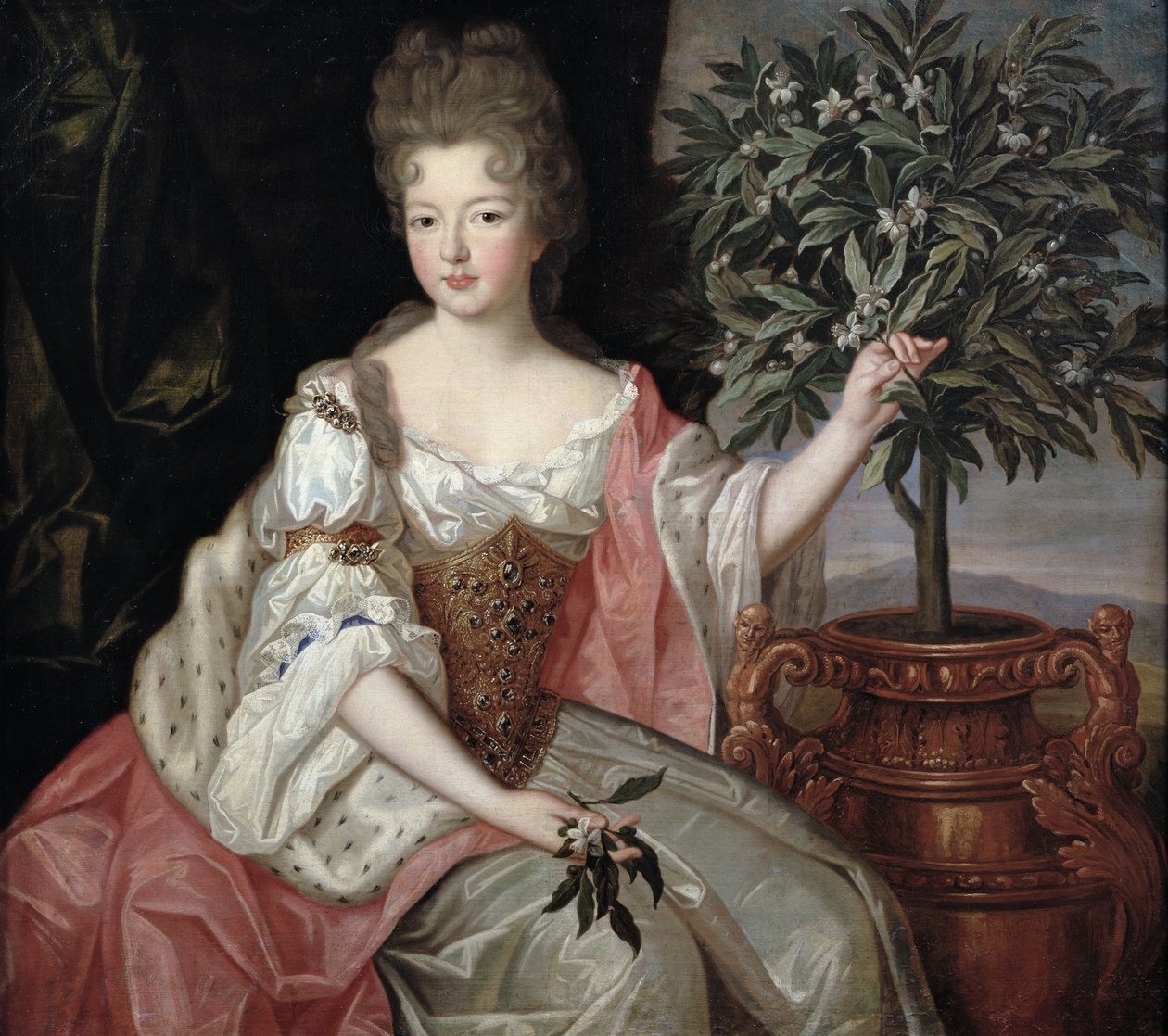 Porträt von Francoise Marie de Bourbon, Herzogin von Orleans von Pierre Gobert