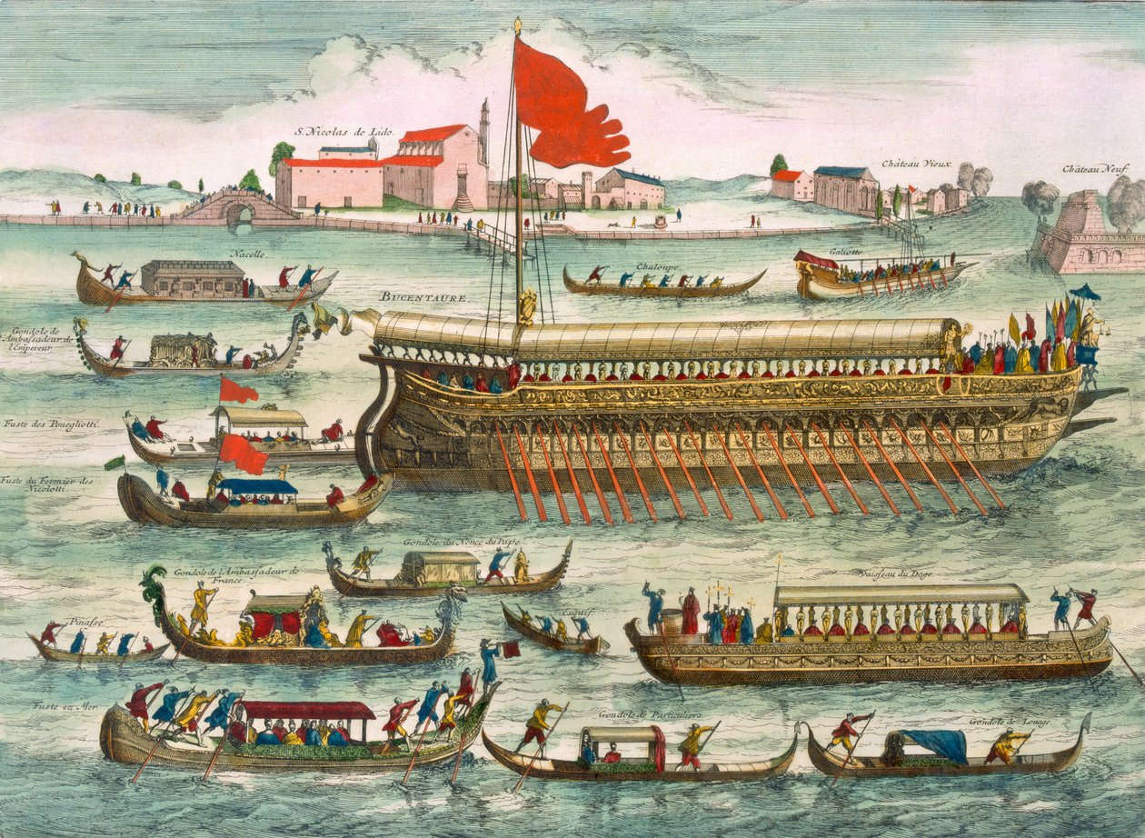 Typen benannter Schiffe der Venezianer, im Lido, 1693 von Pierre Mortier