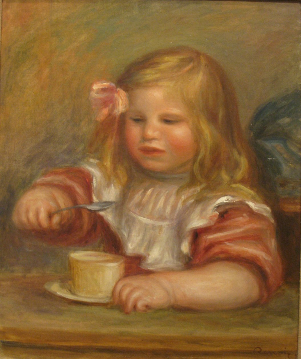 Coco isst seine Suppe von Pierre Auguste Renoir