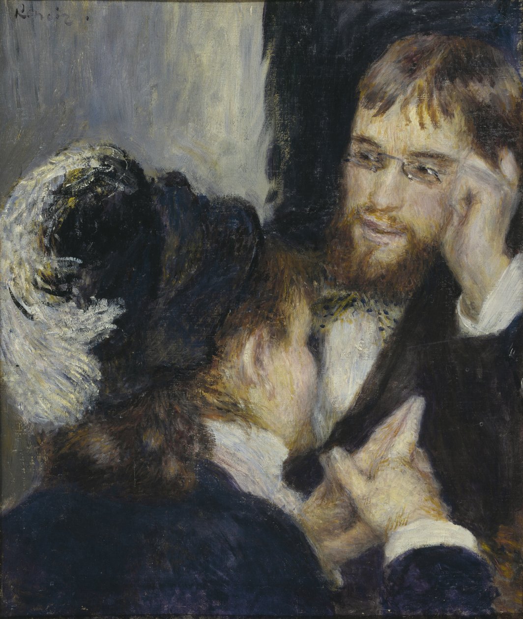 Gespräch mit dem Gärtner, um 1870 von Pierre Auguste Renoir
