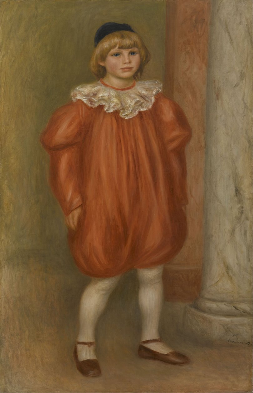 Claude Renoir im Clownkostüm von Pierre-Auguste Renoir