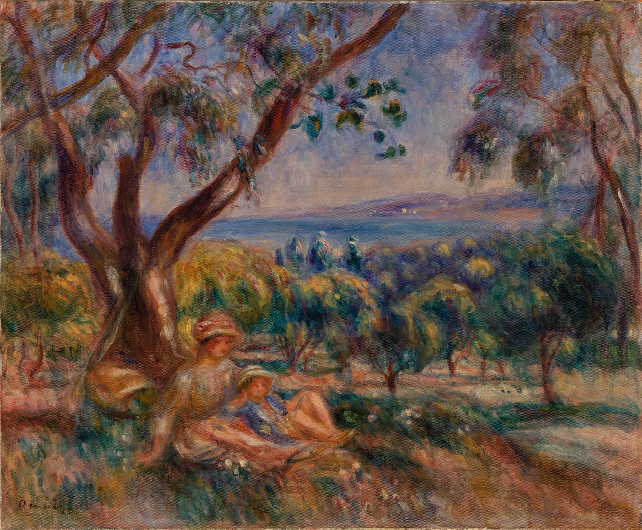 Landschaft mit Figuren, nahe Cagnes von Pierre-Auguste Renoir