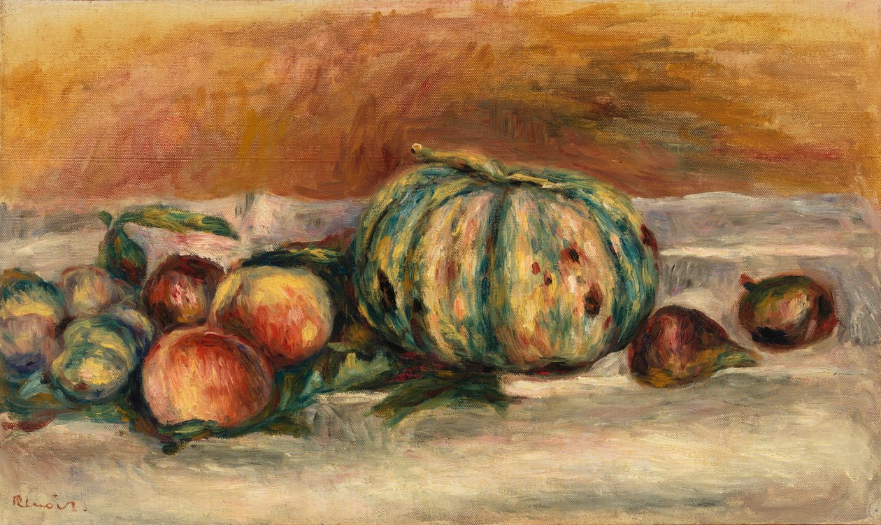 Stillleben mit Melone von Pierre-Auguste Renoir