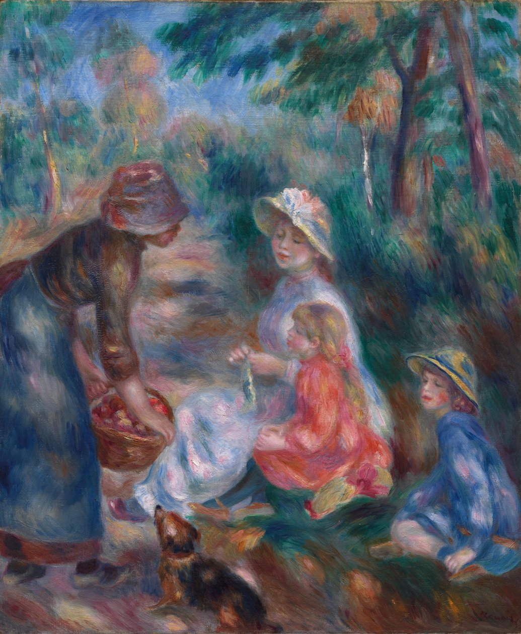 Die Apfelverkäuferin von Pierre-Auguste Renoir