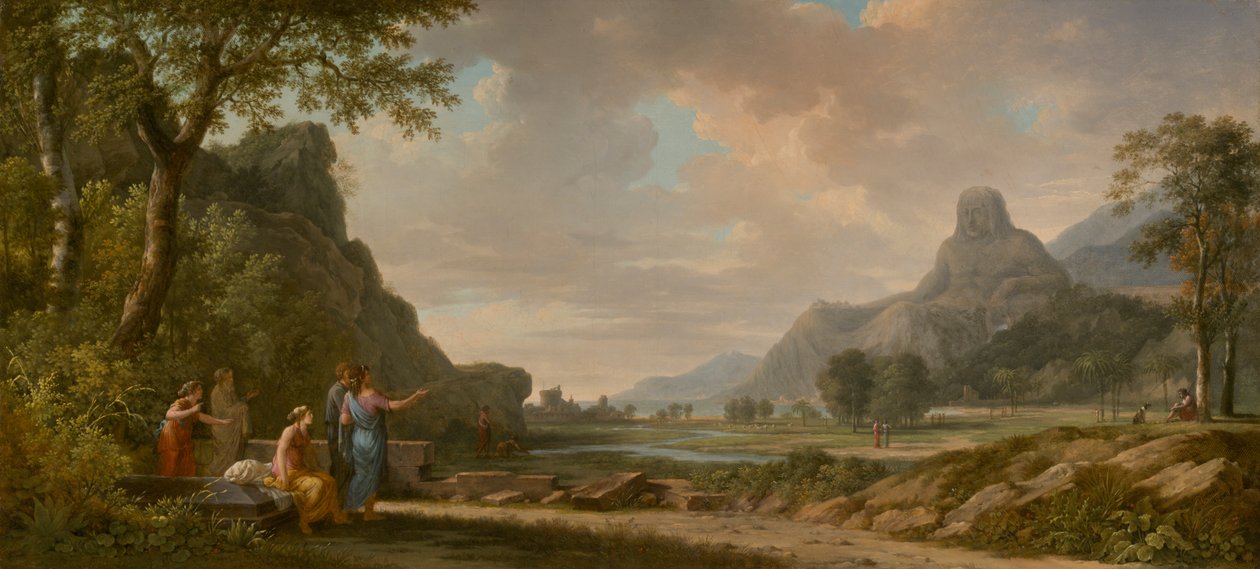 Berg Athos als Denkmal für Alexander den Großen geschnitzt von Pierre-Henri de Valenciennes
