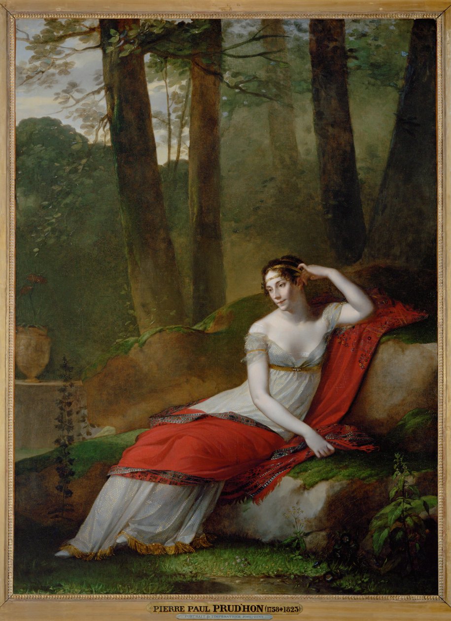 Kaiserin Josephine, erste Frau von Napoleon I., in den Gärten von La Malmaison von Pierre Paul Prud