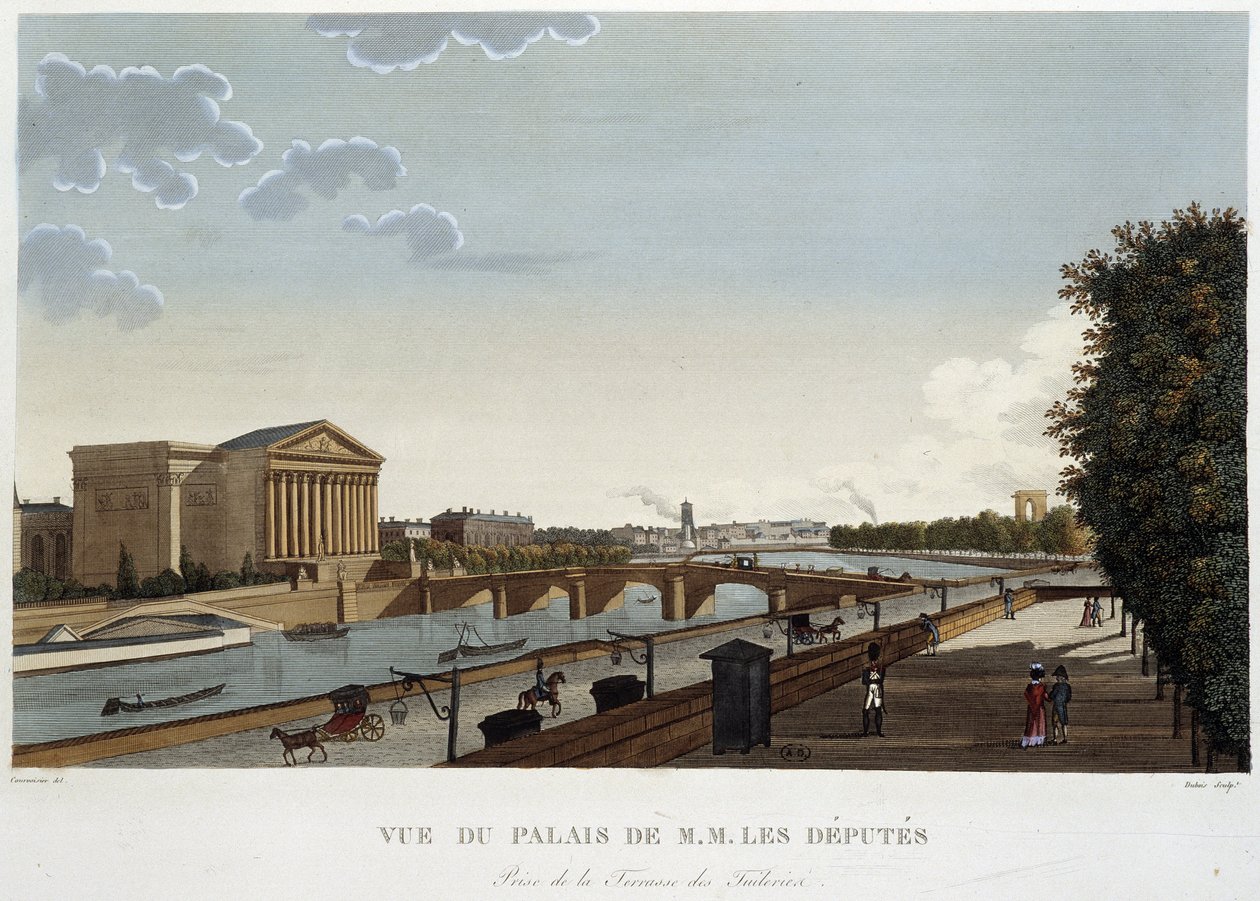 Ansicht des Palais de M. les députés - Paris von Courvoisier von Pierre (after) Courvoisier