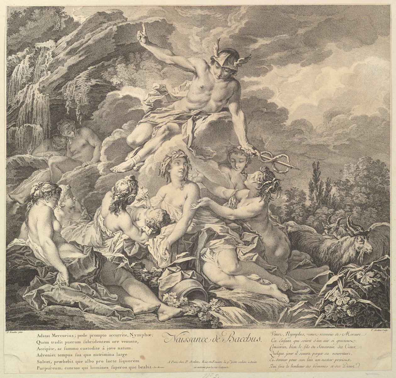 Naissance de Bacchus, 18. Jahrhundert von Pierre Alexandre Aveline