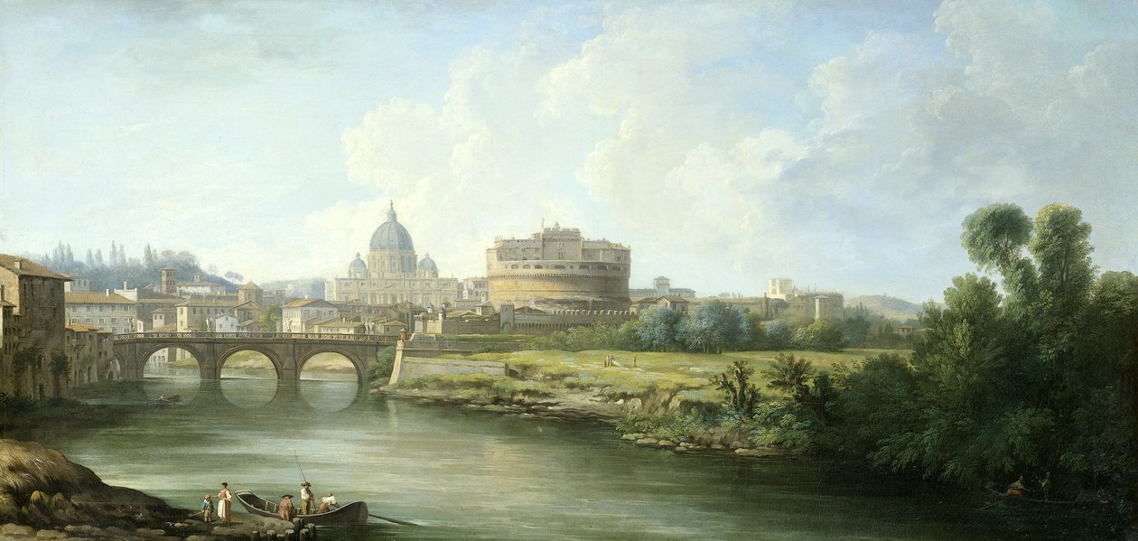 Ansicht der Engelsburg in Rom von Pierre Antoine Demachy