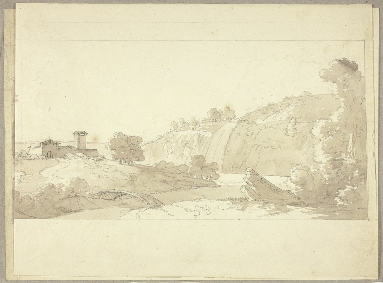 Panoramische italienische Landschaft von Pierre Antoine Mongin