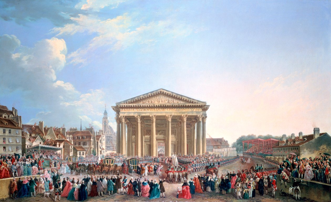 Zeremonie in der neuen Kirche von St. Genevieve, 1765 von Pierre Antoine de Machy