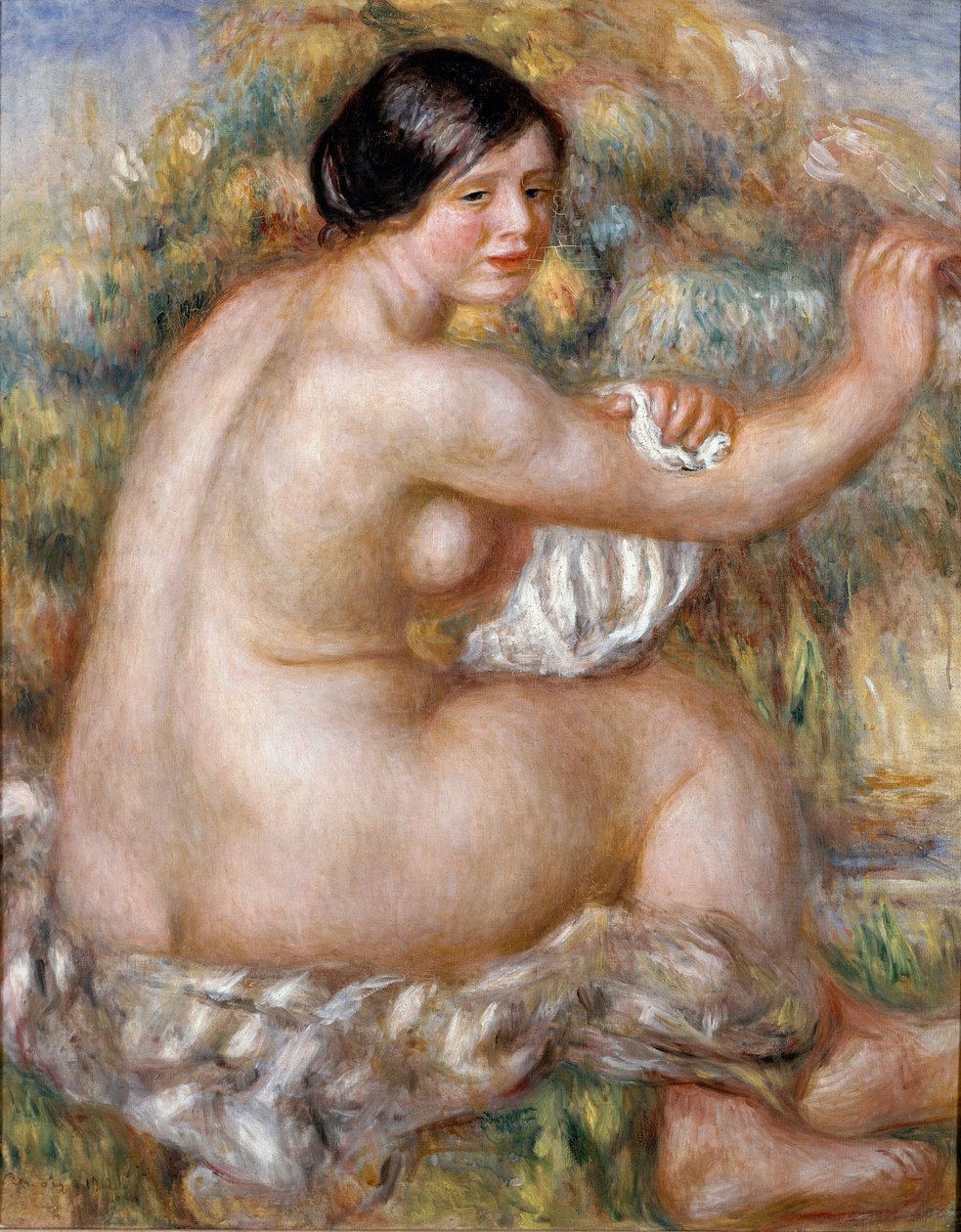 Großer nackter Sitzender von Pierre Auguste Renoir
