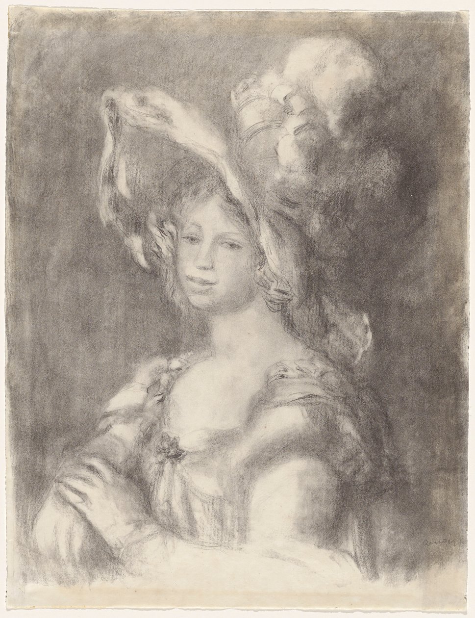 Büste einer jungen Frau (Mlle Dieterle) von Pierre Auguste Renoir