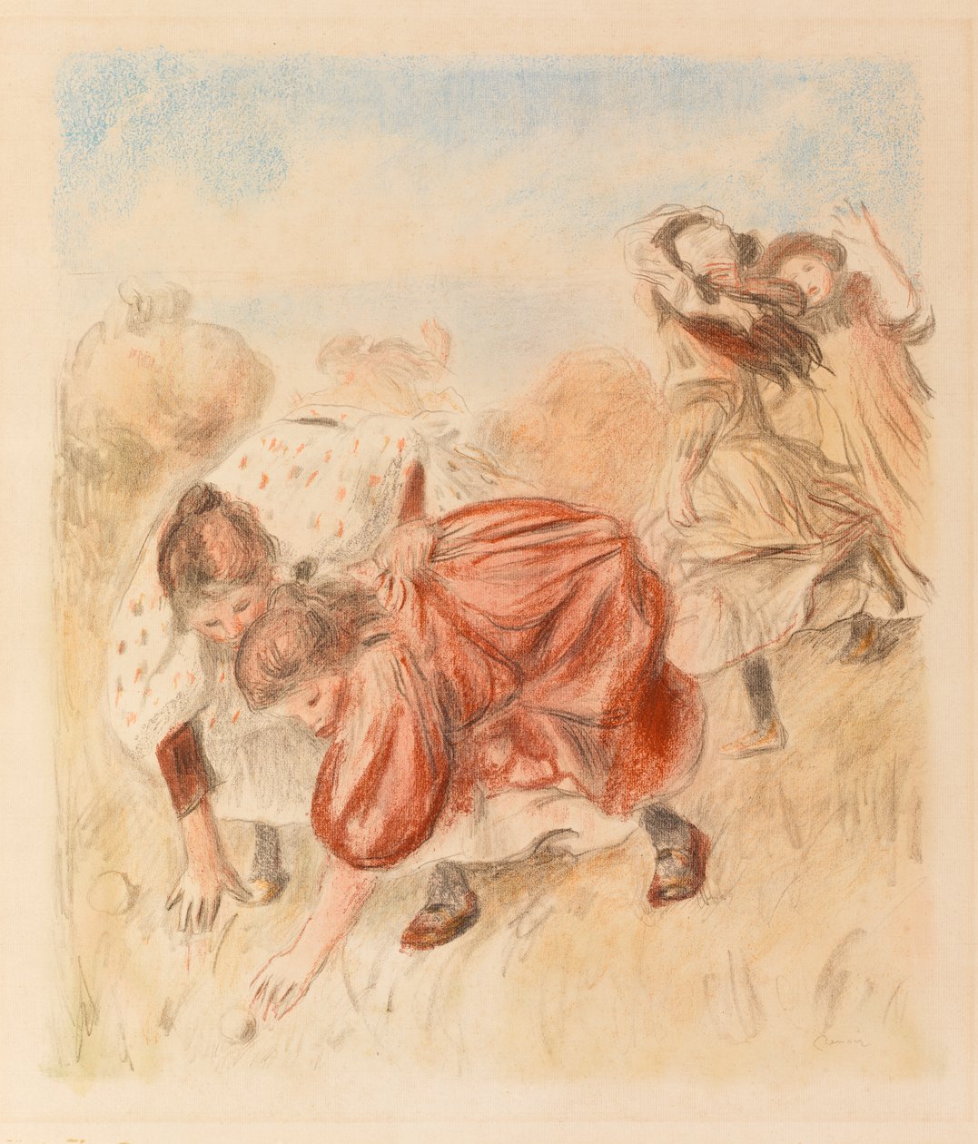 Kinder spielen Ball von Pierre Auguste Renoir