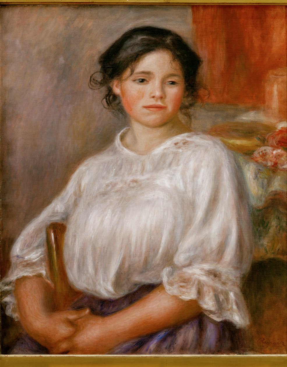 Jeune fille assise von Pierre Auguste Renoir