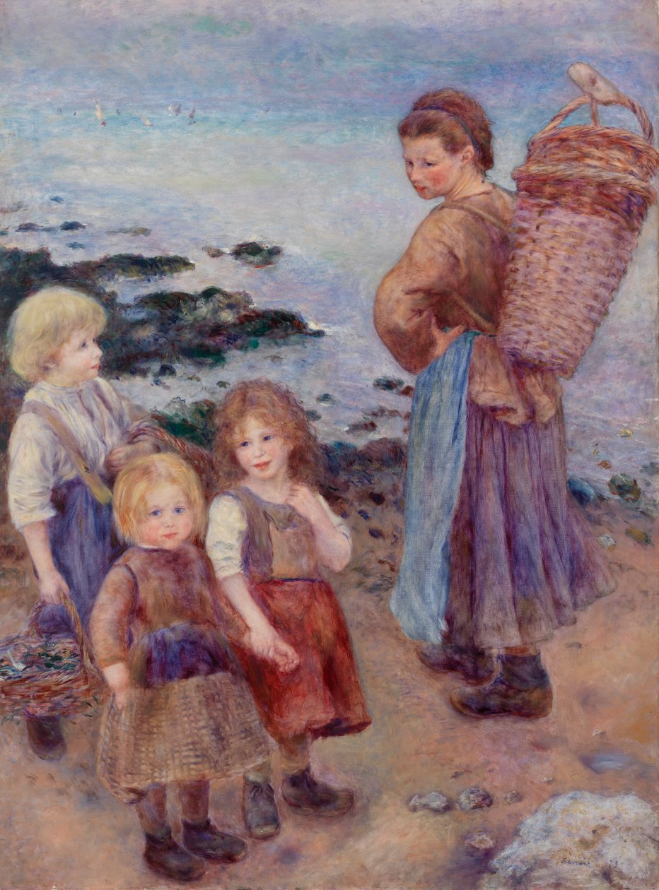 Muschelfischer in Berneval, Normandie von Pierre Auguste Renoir