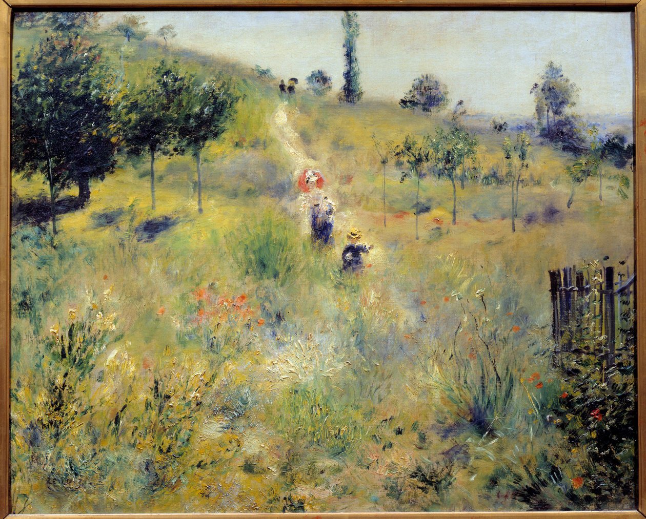 Pfad in hohen Gräsern. Gemälde von Pierre Auguste Renoir (1841-1919) 1875 Paris, Musée d