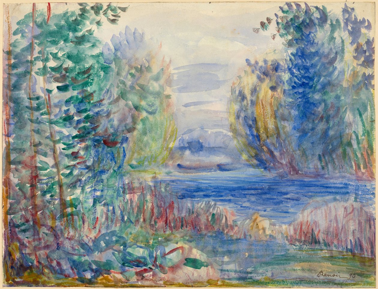 Flusslandschaft (1890) von Pierre Auguste Renoir
