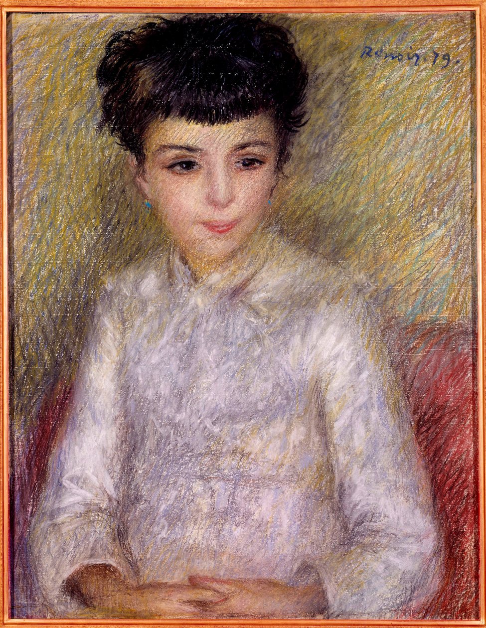 Porträt eines jungen Mädchens. Gemälde von Pierre Auguste Renoir (1841-1919) von Pierre Auguste Renoir