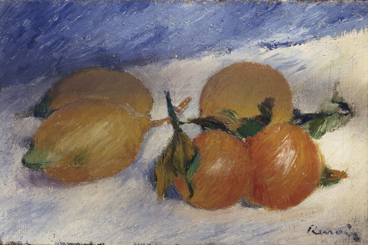 Stillleben mit Zitronen und Orangen, 1881 von Pierre Auguste Renoir