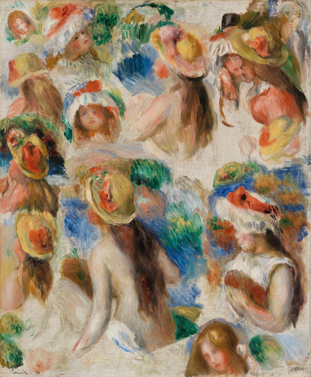 Studie von Köpfen von Pierre Auguste Renoir