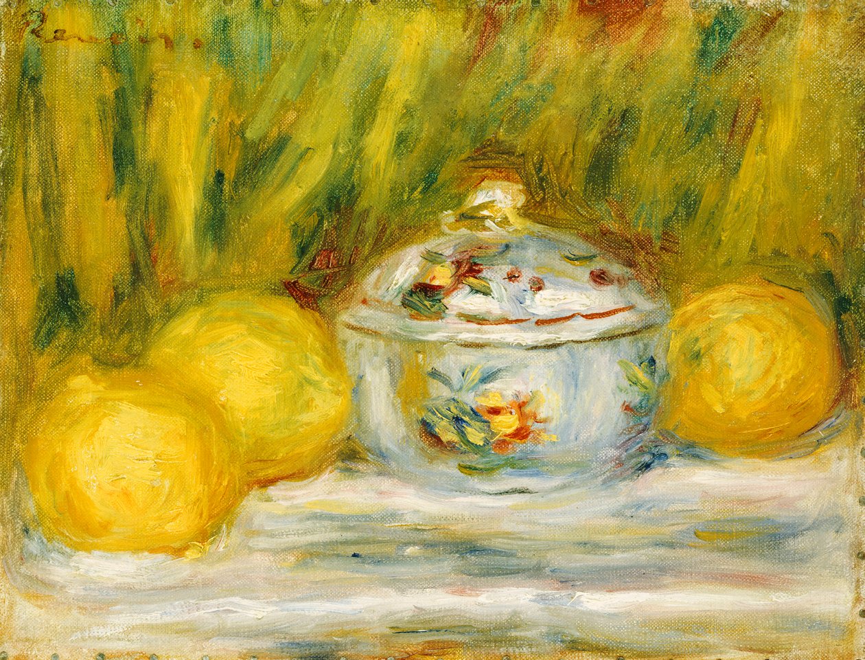 Zuckerschale und Zitronen, 1915 von Pierre Auguste Renoir