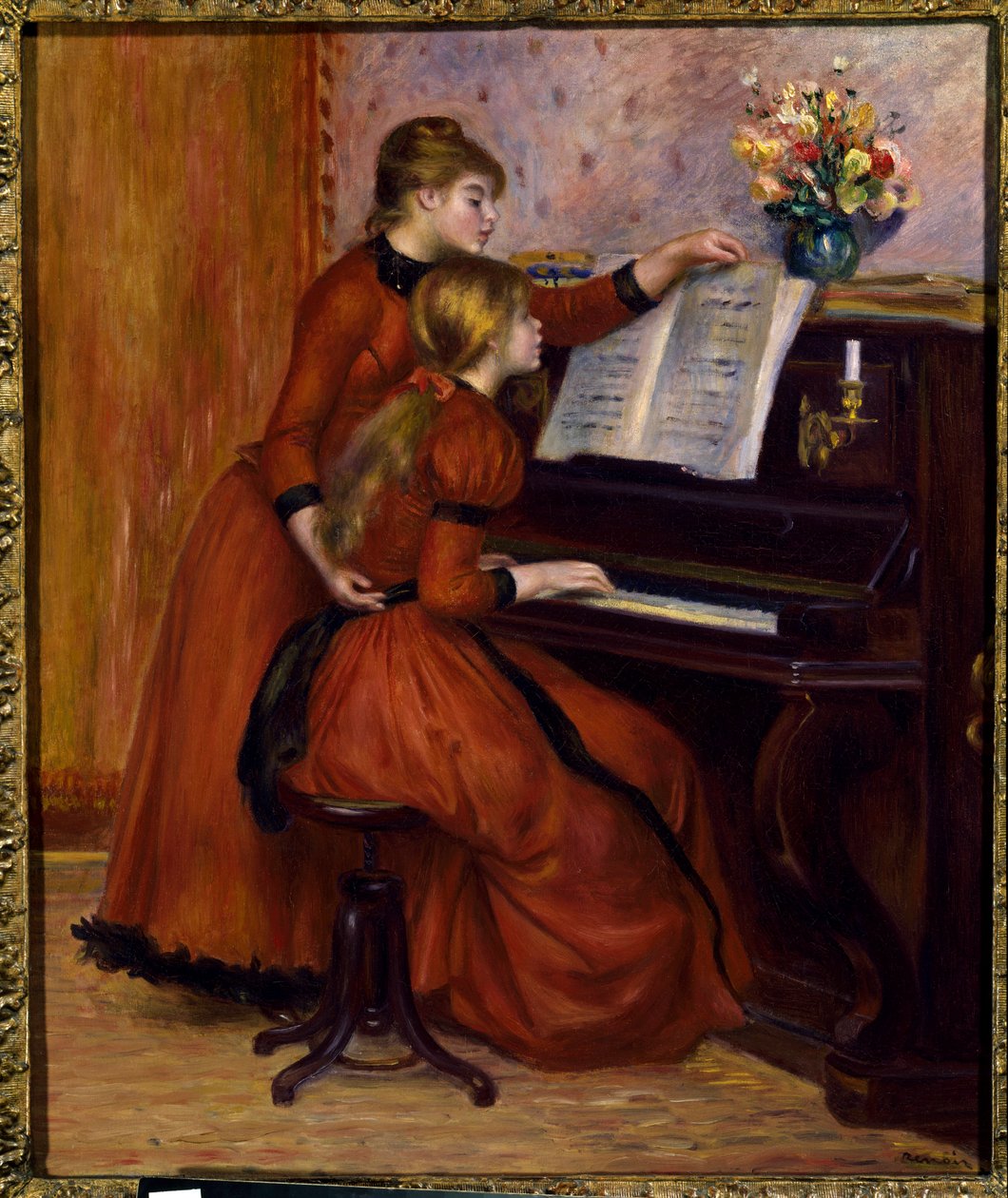 Die Klavierstunde Gemälde von Pierre Auguste Renoir (1841-1919) von Pierre Auguste Renoir