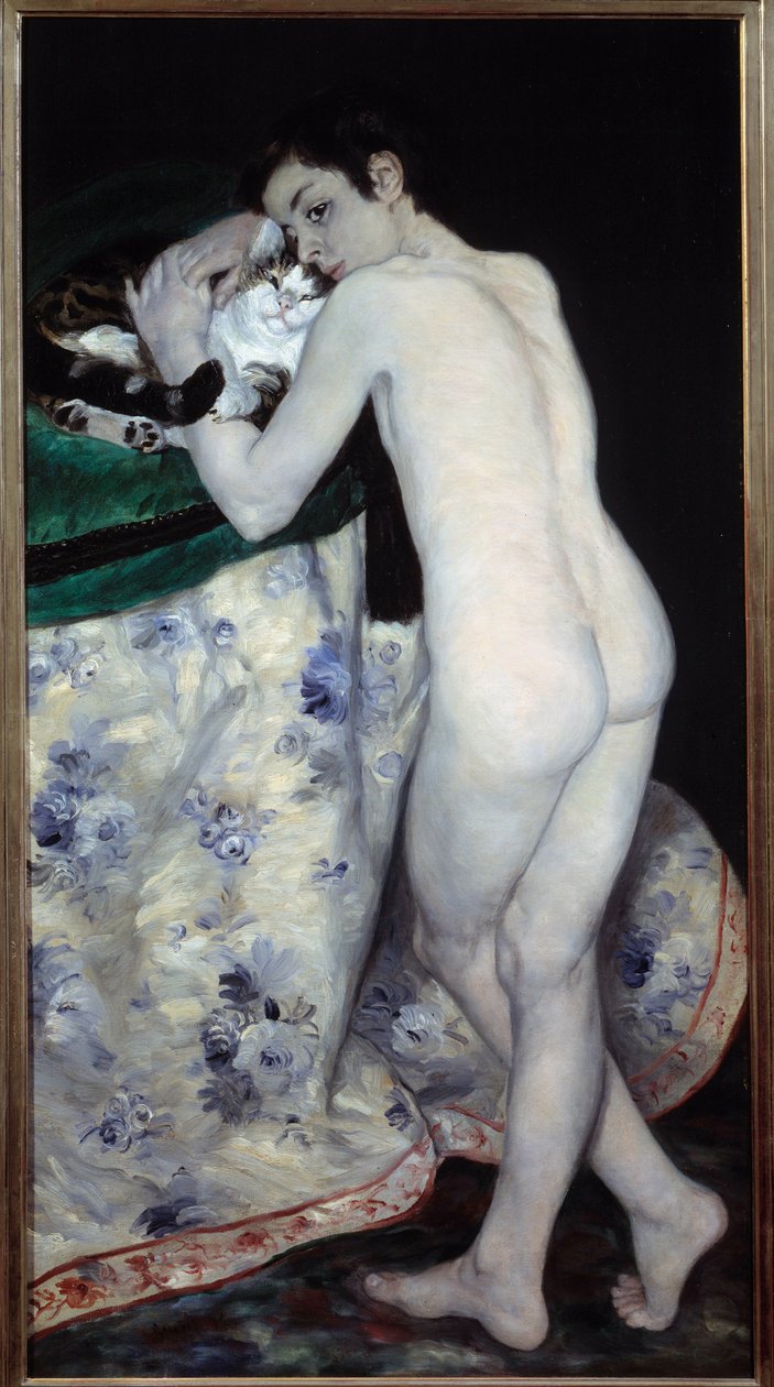 Der Junge mit der Katze. Gemälde von Pierre Auguste Renoir (1841-1919) von Pierre Auguste Renoir