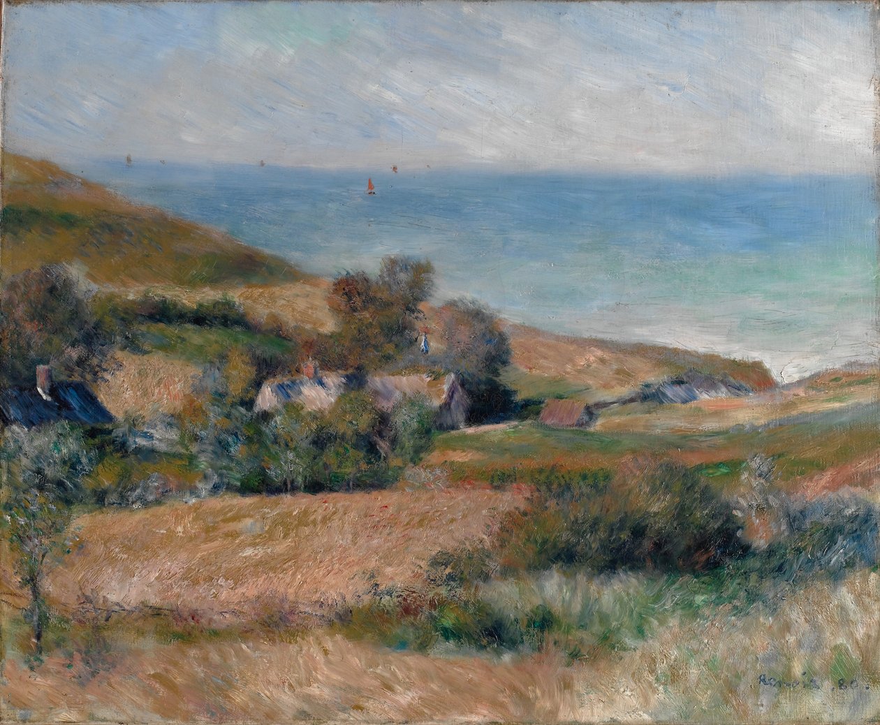 Blick auf die Küste bei Wargemont in der Normandie von Pierre Auguste Renoir