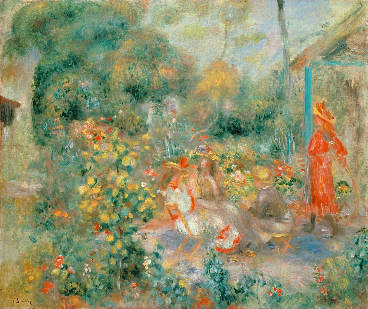 Junge Mädchen im Garten von Montmartre von Pierre Auguste Renoir