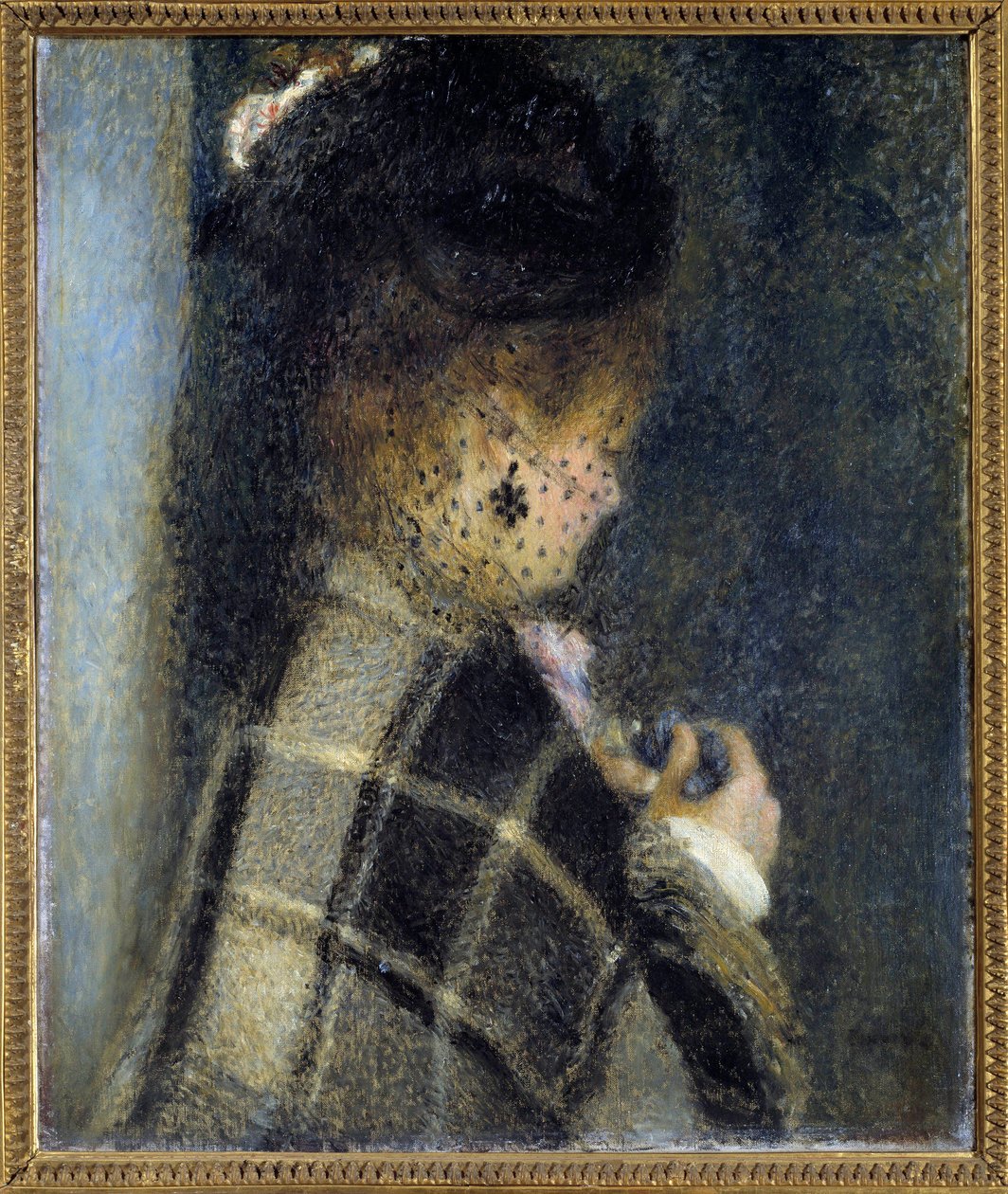 Junge Frau mit Schleier (Gemälde von Pierre Auguste Renoir, ca. 1870) Paris, Musee d