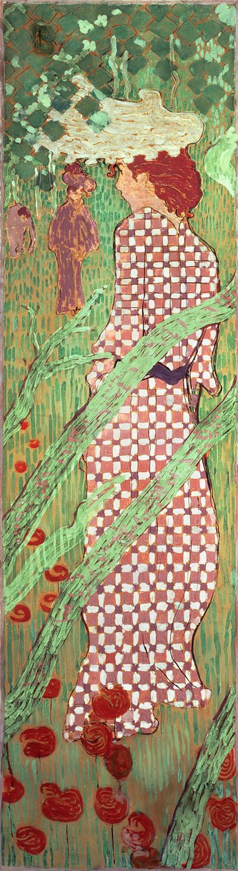 Frauen im Garten: Frau im karierten Kleid, 1891 von Pierre Bonnard
